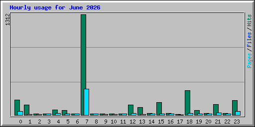 Hourly usage for June 2026